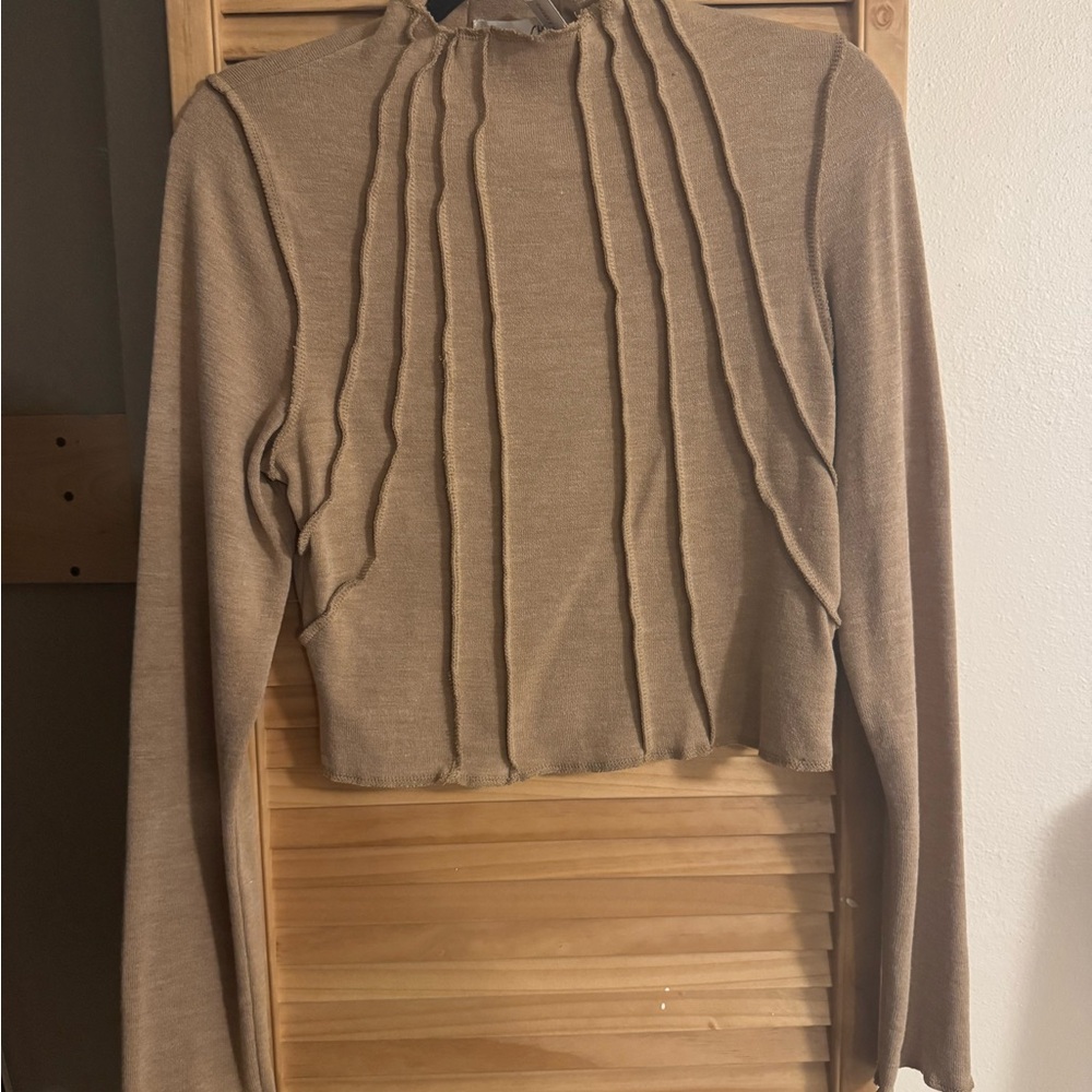 Chic Camel Long Sleeve Top